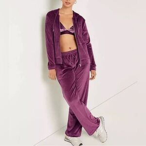 PINK Victoria's Secret Purple Velour Hoodie